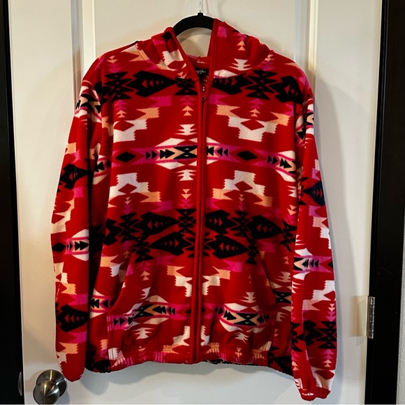 Wrangler Retro Tops - Wrangler Americana Retro Fleece Zip Hoodie | Southwestern Statement | Med.
